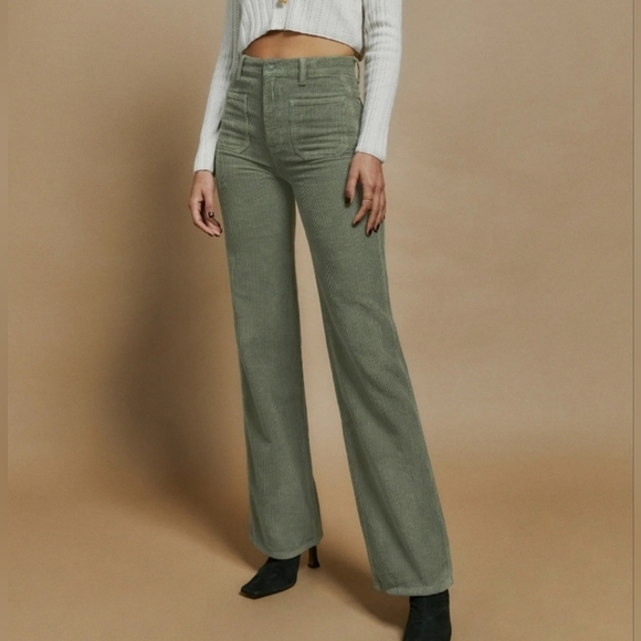 Reformation Alyssa High Rise Wide Leg Corduroy Pants - Picture 1 of 8